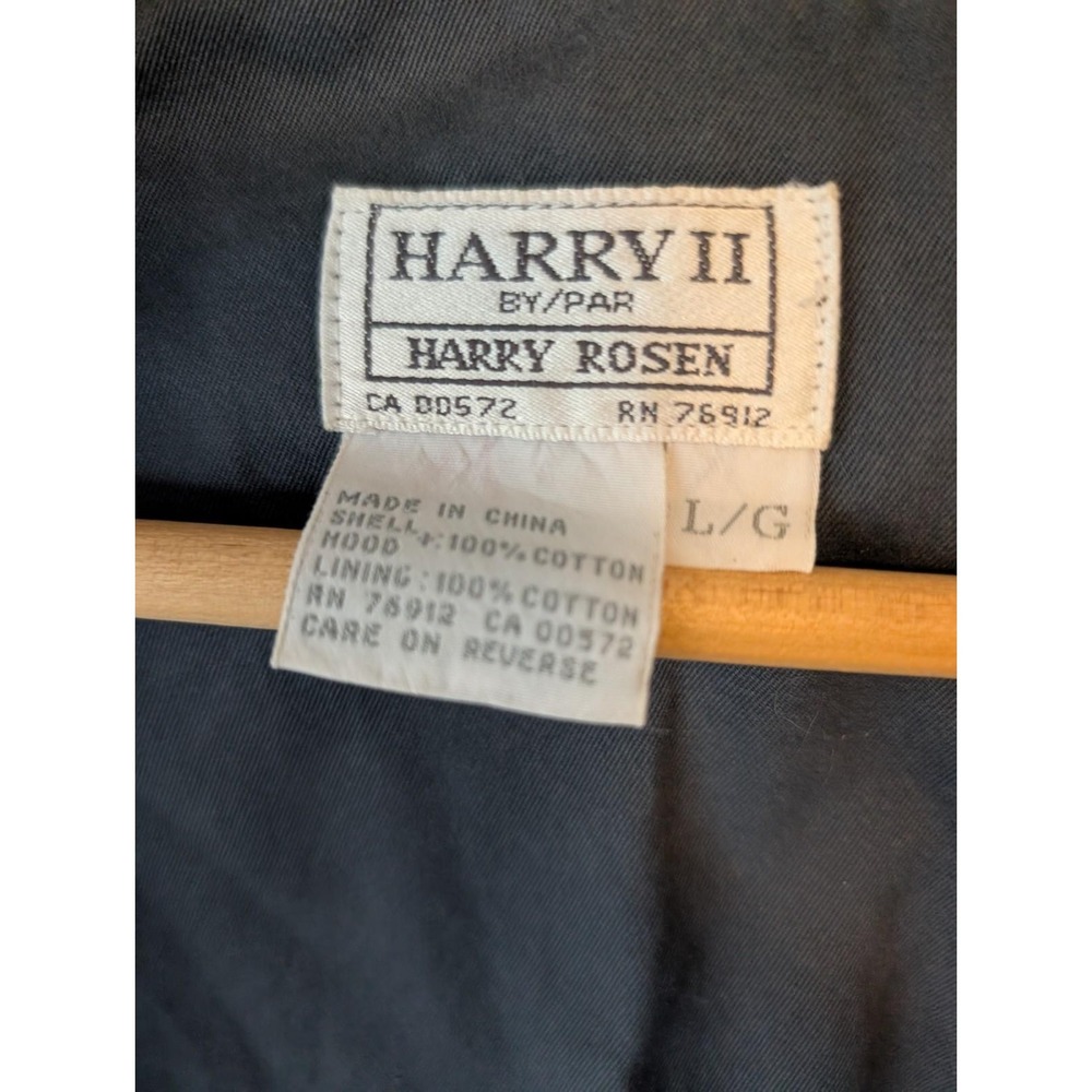 Vtg Harry Ii By Harry Rosen Brown Military Field Coat Jacket Large Chore Barn View 2